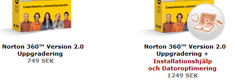 Detalj från kassan hos Symantec